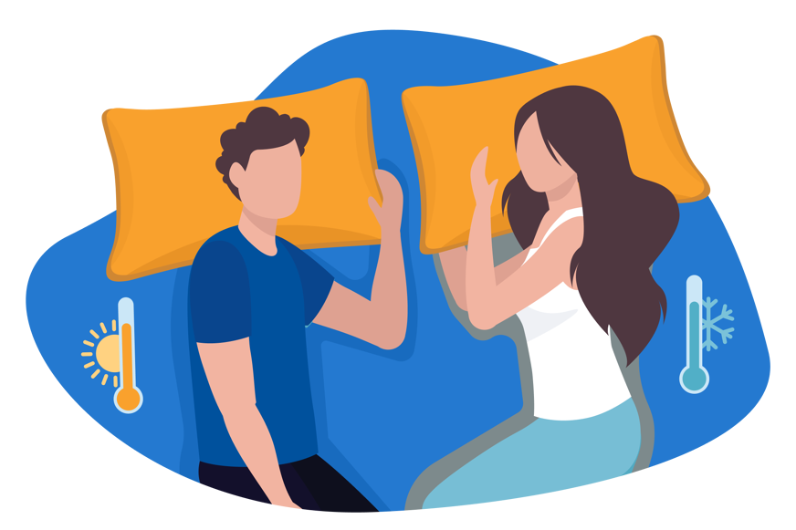 oreiller connecte temperature